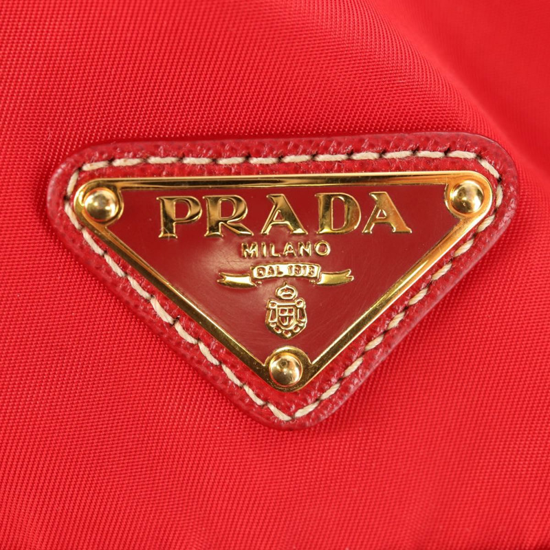【日本直送】PRADA 雙肩包 尼龍 紅色 金色 正品 158701V-25