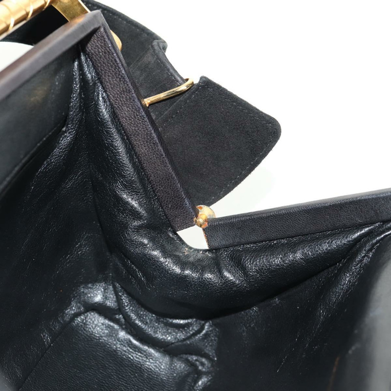 【日本直送】香奈兒 (CHANEL) Matelasse 麂皮手提包，黑色，金色雙C標誌，貨號 157875V-22