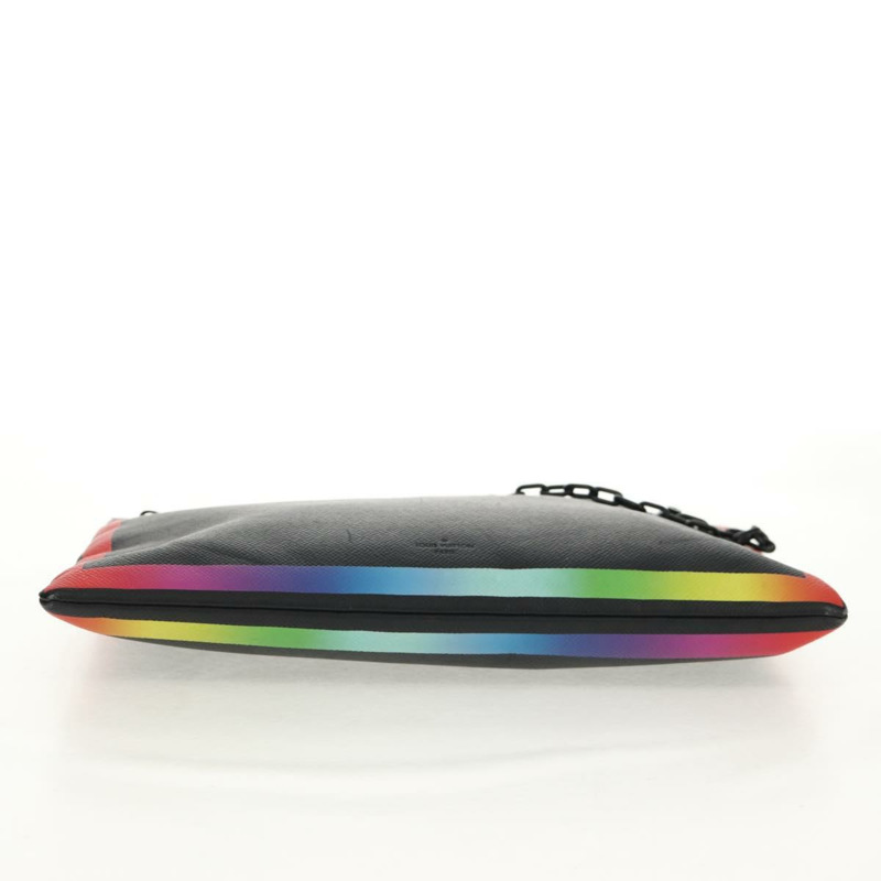 【日本直送】路易威登 Taiga 彩虹鏈條手拿包 A4 黑色 M30347 LV 正品 157880M-5