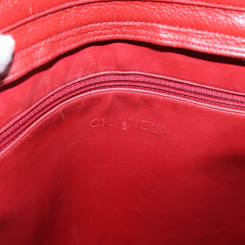 【日本直送】香奈兒魚子醬皮紅金色雙C標誌手提包 正品 BA8976-16