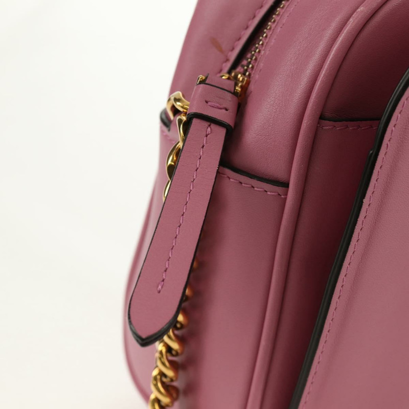【日本直送】Salvatore Ferragamo Gancini 單肩包 皮革 粉紅色 金色 正品 BA8838V-9