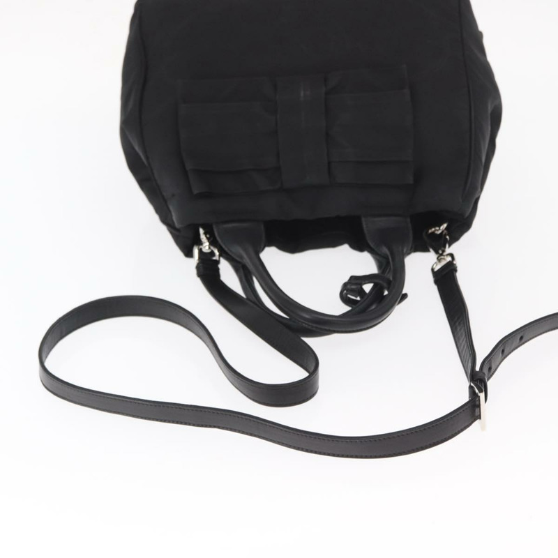 【日本直送】PRADA 尼龍手提包 2way 黑色銀色 正品 BA8835-7