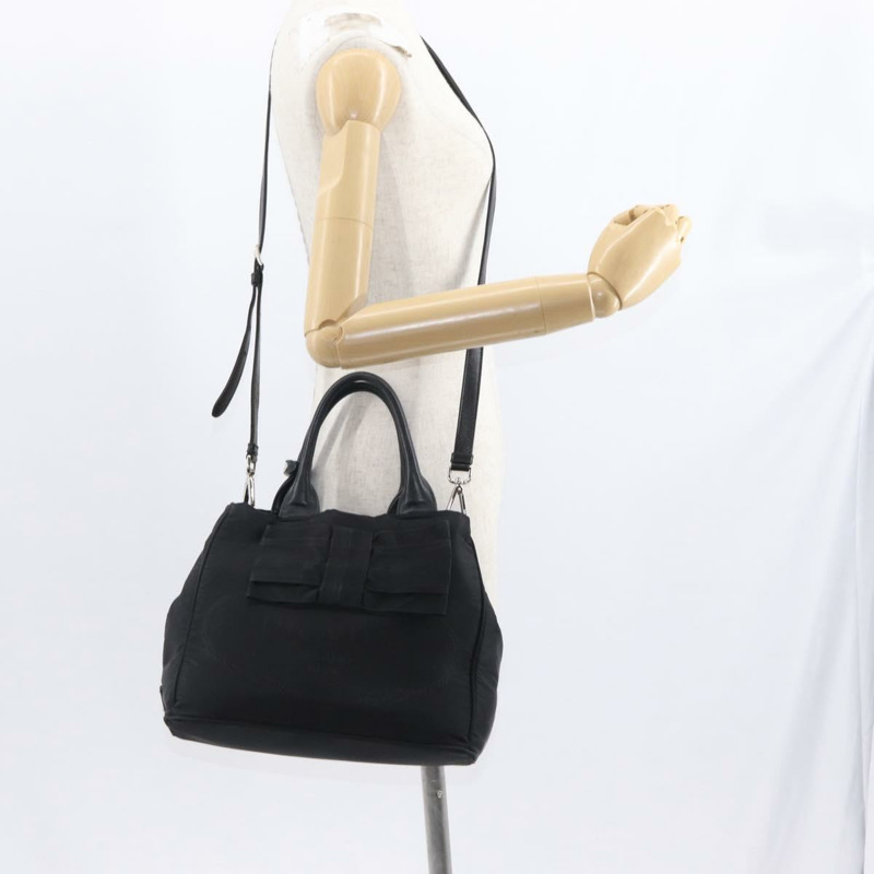 【日本直送】PRADA 尼龍手提包 2way 黑色銀色 正品 BA8835-23