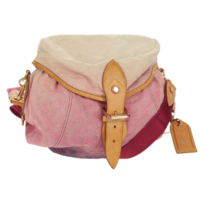 【日本直送】路易威登 Monogram Denim Sunshine 粉紅肩背包 M93183 LV Auth ep12267SAV-0