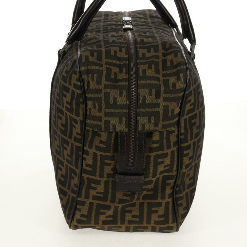 【日本直送】FENDI Zucca帆布波士頓包 黑色棕色 正品 ep12318-2