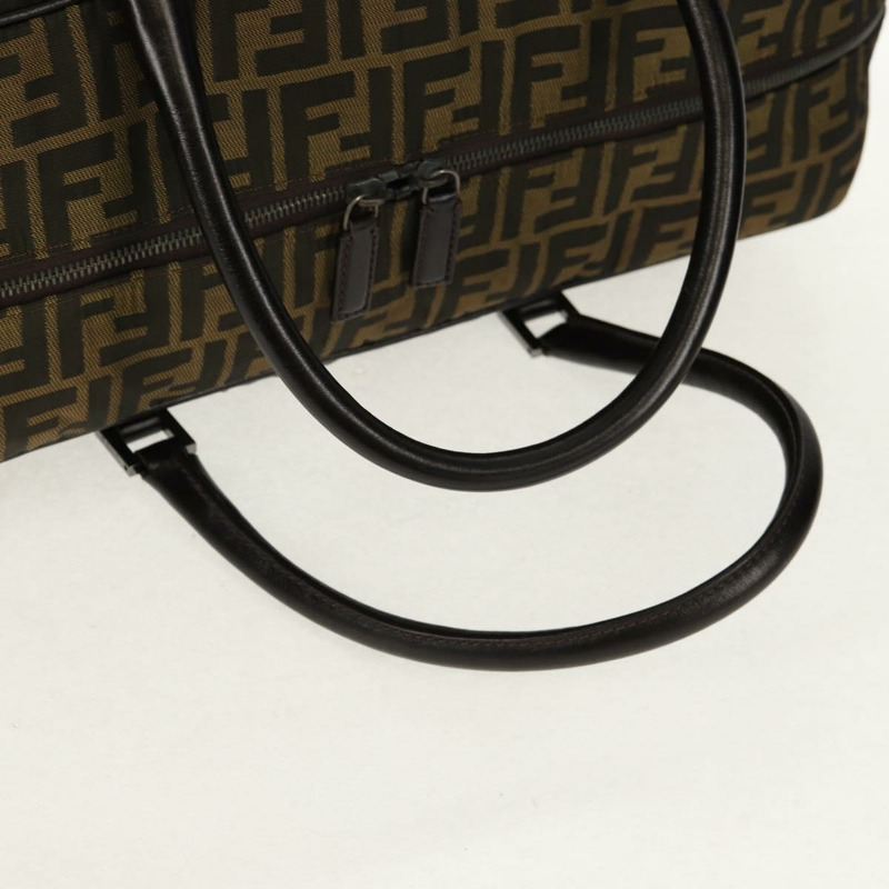 【日本直送】FENDI Zucca帆布波士頓包 黑色棕色 正品 ep12318-6