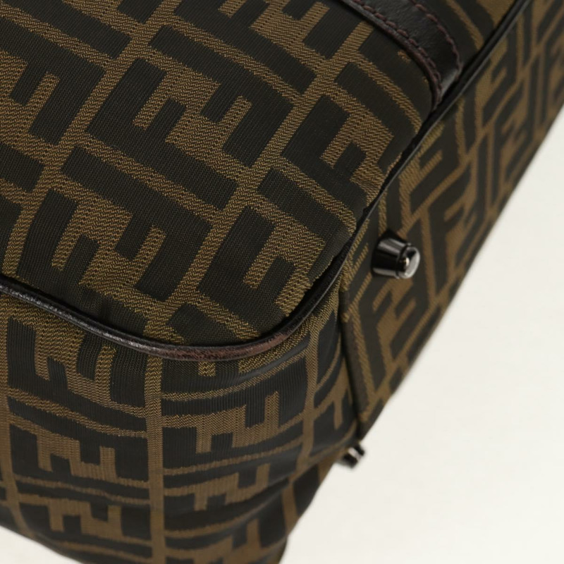 【日本直送】FENDI Zucca帆布波士頓包 黑色棕色 正品 ep12318-7