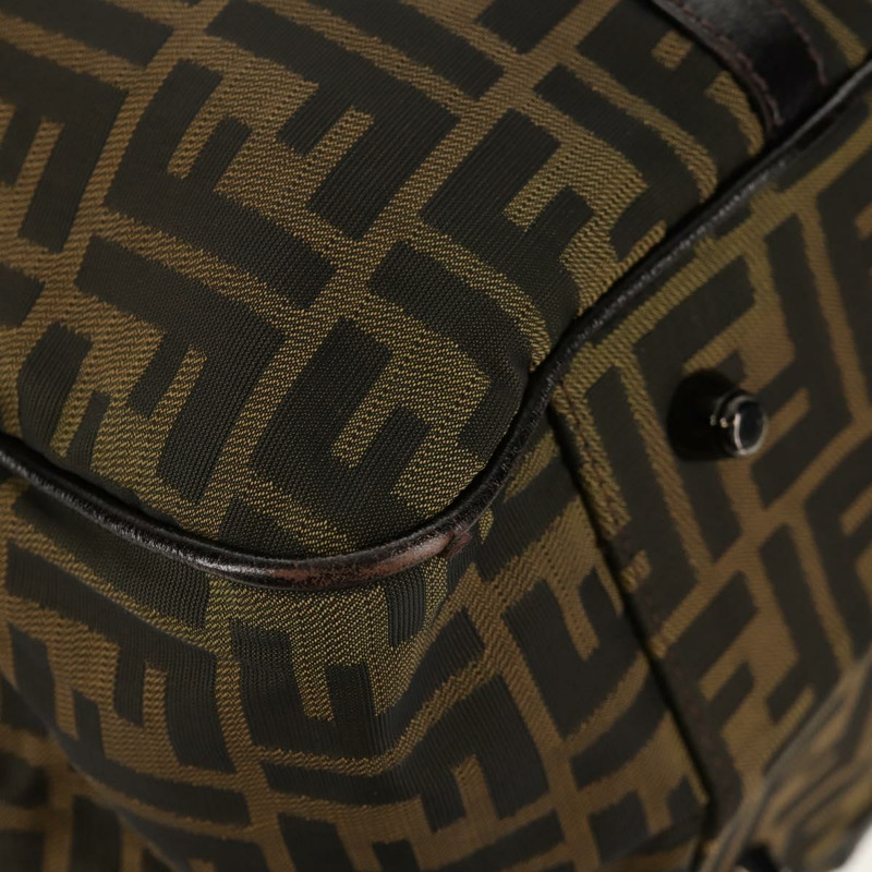 【日本直送】FENDI Zucca帆布波士頓包 黑色棕色 正品 ep12318-15