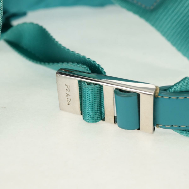 【日本直送】PRADA 雙肩包 尼龍材質 綠松石藍 銀色 正品 157362V-14