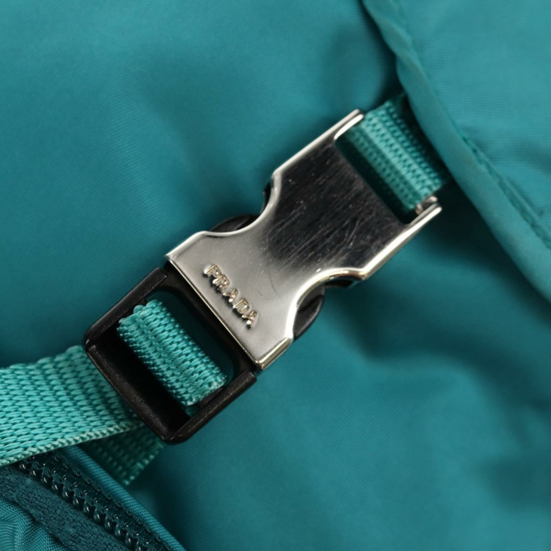 【日本直送】PRADA 雙肩包 尼龍材質 綠松石藍 銀色 正品 157362V-22