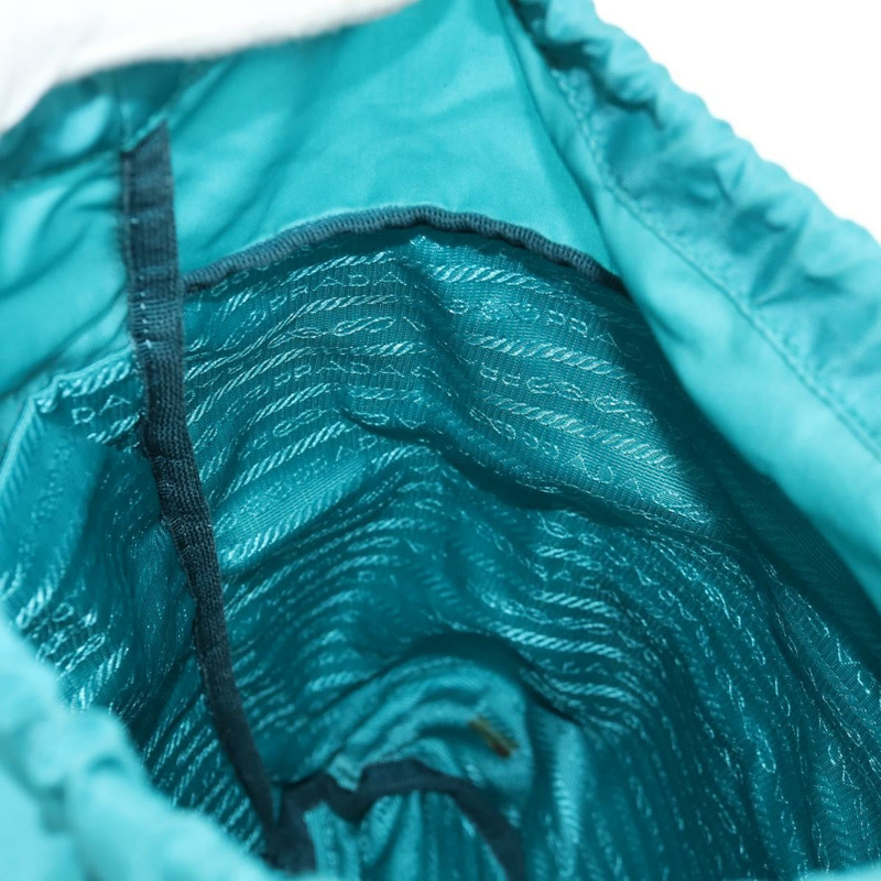 【日本直送】PRADA 雙肩包 尼龍材質 綠松石藍 銀色 正品 157362V-27