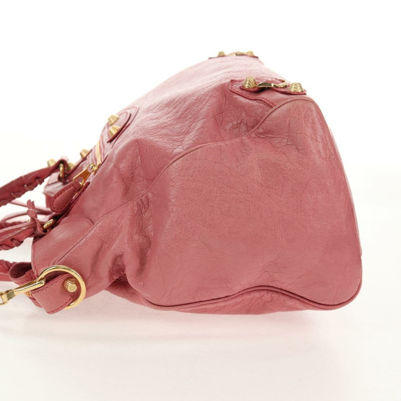 【日本直送】BALENCIAGA The Giant Part Time Bag 皮革 2way 粉金配色 282010 Auth am10100V-2