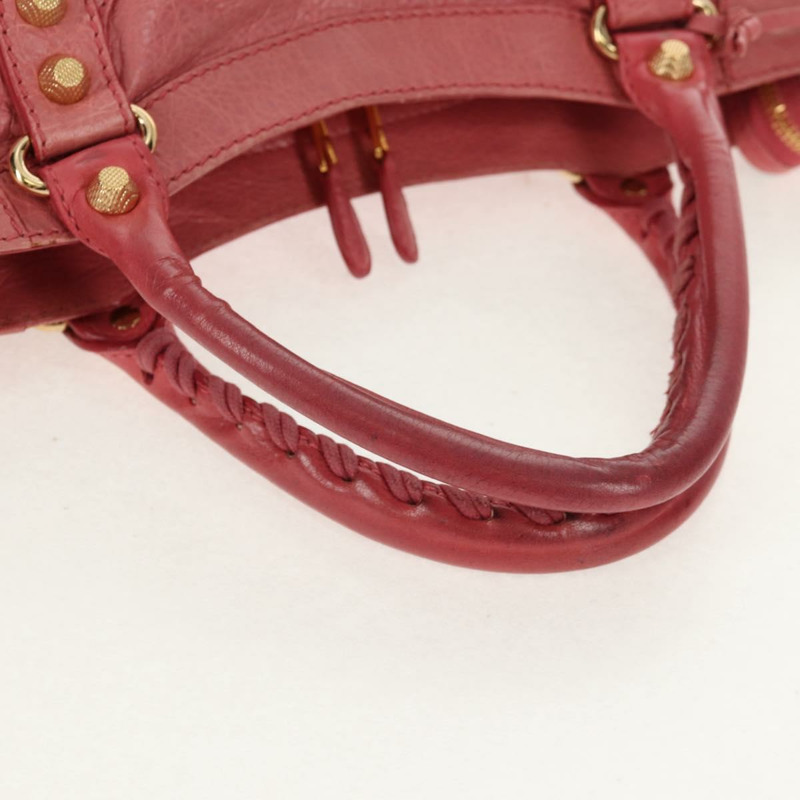 【日本直送】BALENCIAGA The Giant Part Time Bag 皮革 2way 粉金配色 282010 Auth am10100V-6