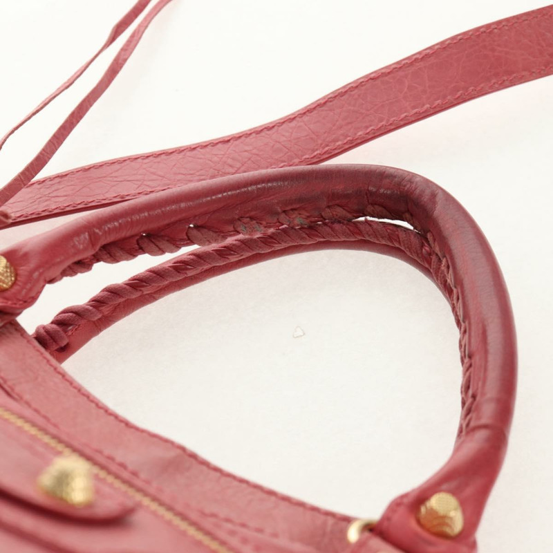 【日本直送】BALENCIAGA The Giant Part Time Bag 皮革 2way 粉金配色 282010 Auth am10100V-7