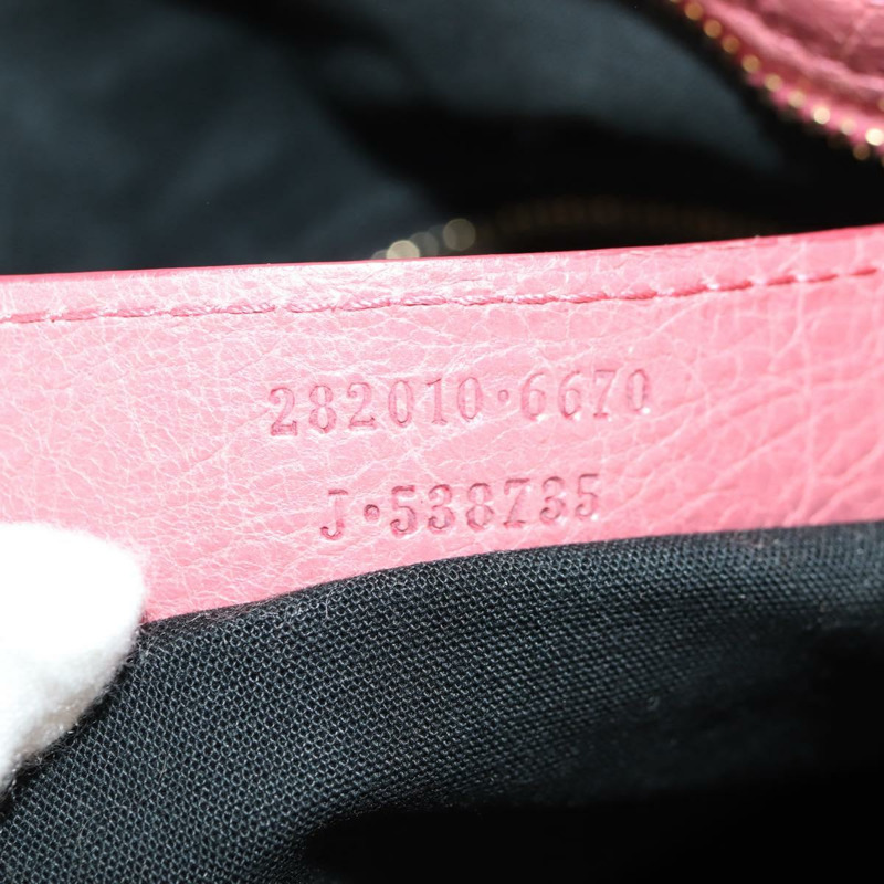 【日本直送】BALENCIAGA The Giant Part Time Bag 皮革 2way 粉金配色 282010 Auth am10100V-11