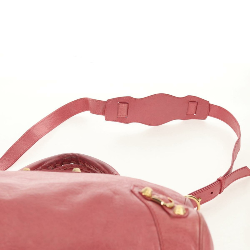 【日本直送】BALENCIAGA The Giant Part Time Bag 皮革 2way 粉金配色 282010 Auth am10100V-14