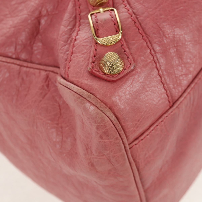 【日本直送】BALENCIAGA The Giant Part Time Bag 皮革 2way 粉金配色 282010 Auth am10100V-15