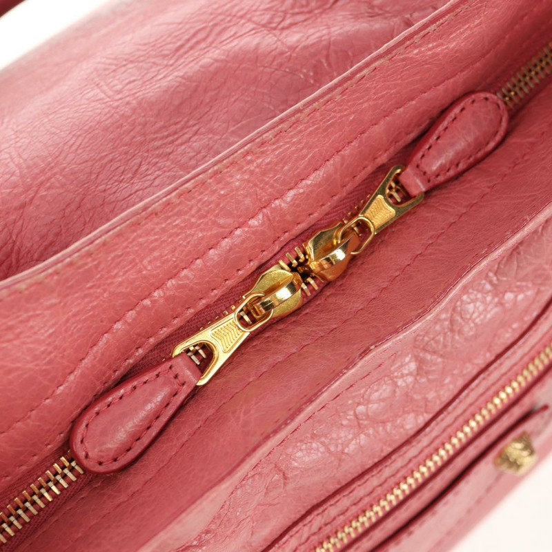 【日本直送】BALENCIAGA The Giant Part Time Bag 皮革 2way 粉金配色 282010 Auth am10100V-22