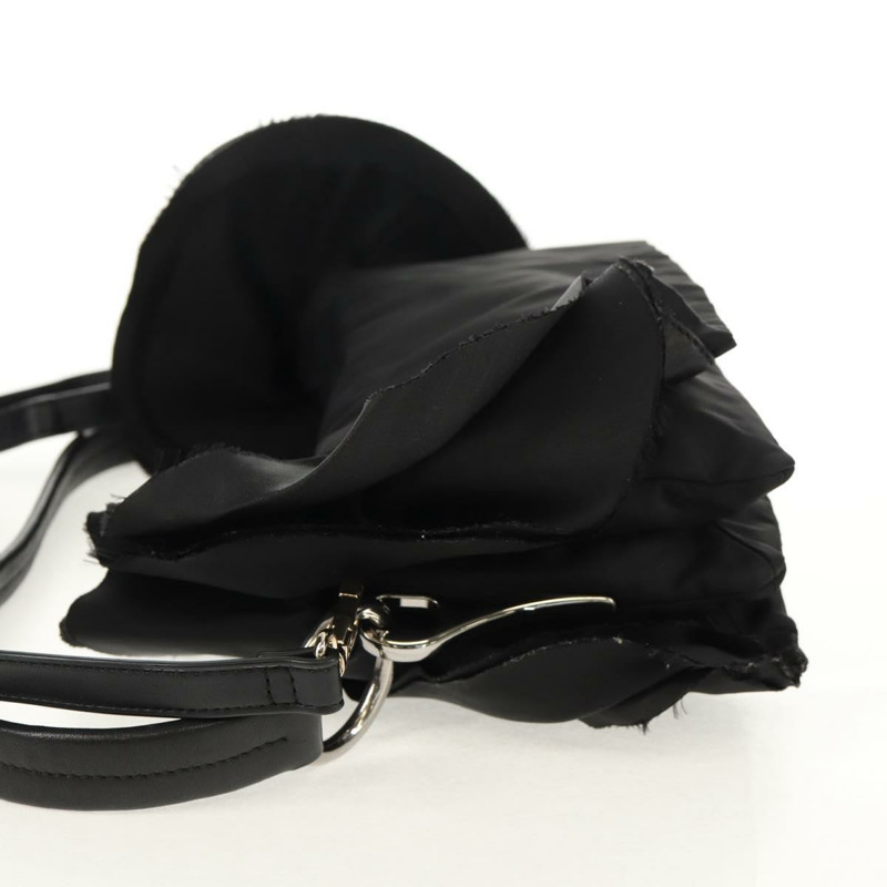 【日本直送】PRADA 荷葉邊手提包 尼龍 2way 銀黑 Auth am10099V-2