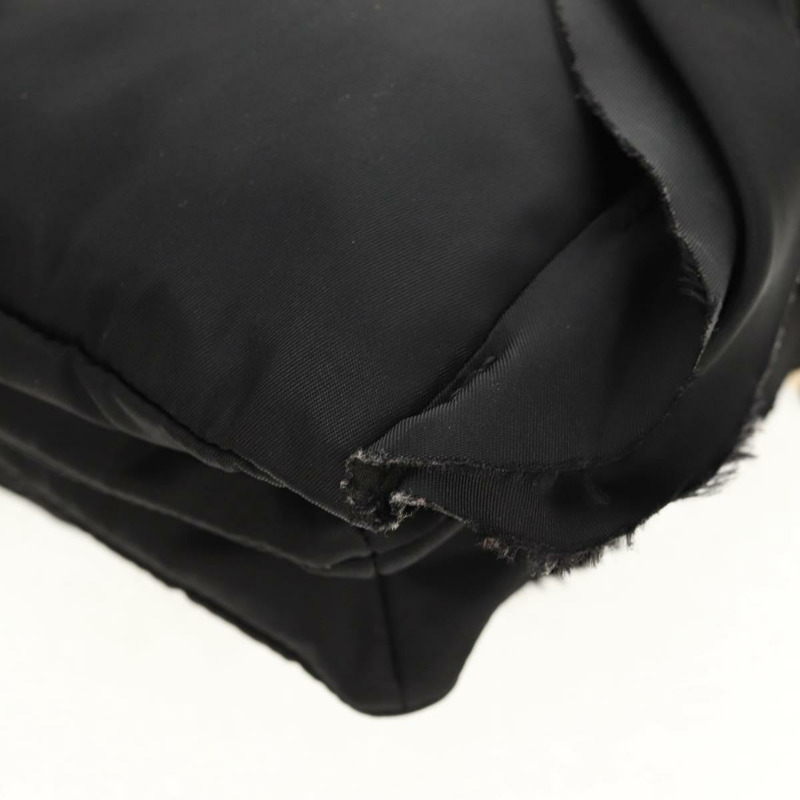 【日本直送】PRADA 荷葉邊手提包 尼龍 2way 銀黑 Auth am10099V-16