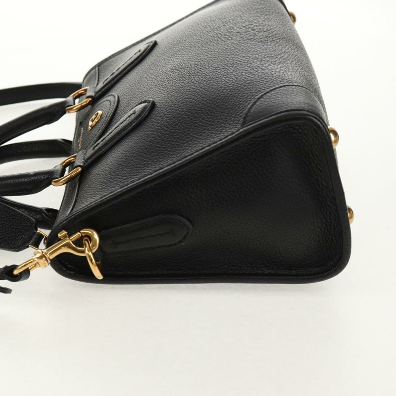 【日本直送】Salvatore Ferragamo Brianna 手提包 皮革 兩用 黑色 金色 正品 am10112V-2