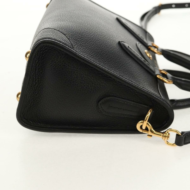 【日本直送】Salvatore Ferragamo Brianna 手提包 皮革 兩用 黑色 金色 正品 am10112V-3