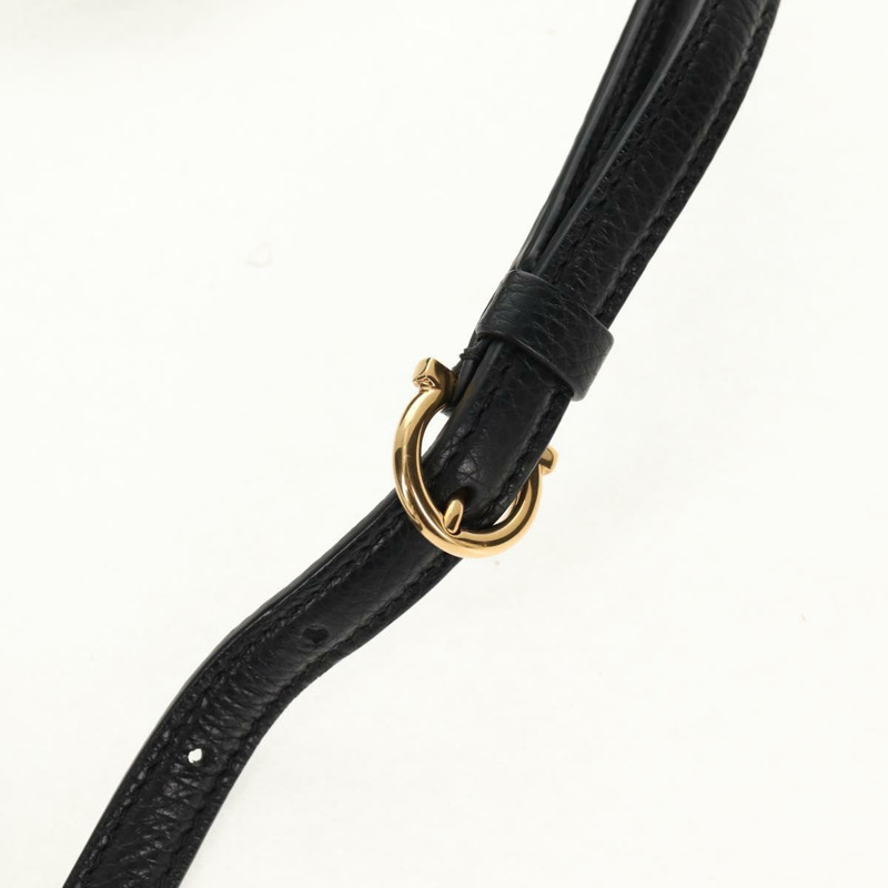 【日本直送】Salvatore Ferragamo Brianna 手提包 皮革 兩用 黑色 金色 正品 am10112V-8