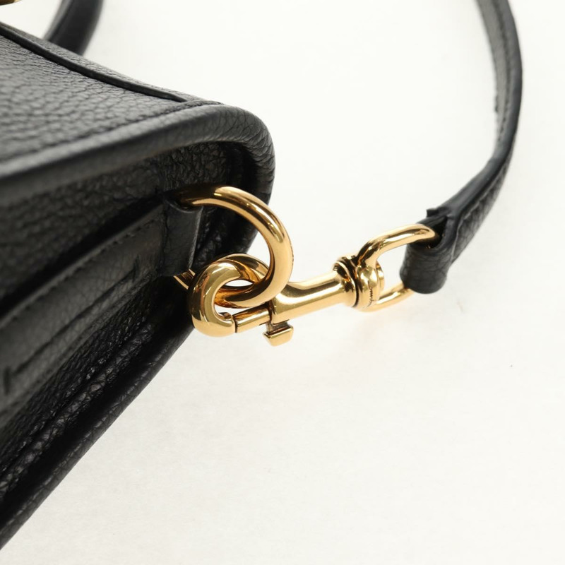 【日本直送】Salvatore Ferragamo Brianna 手提包 皮革 兩用 黑色 金色 正品 am10112V-15