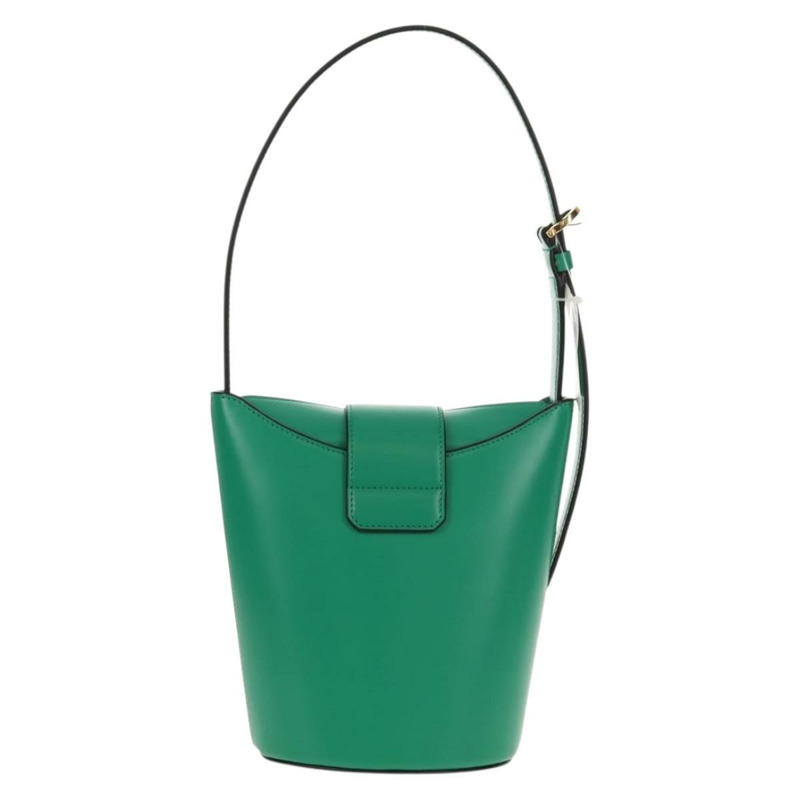 【日本直送】Salvatore Ferragamo Trifoglio Gancini 手提包 皮革 綠金 正品 am10108V-1