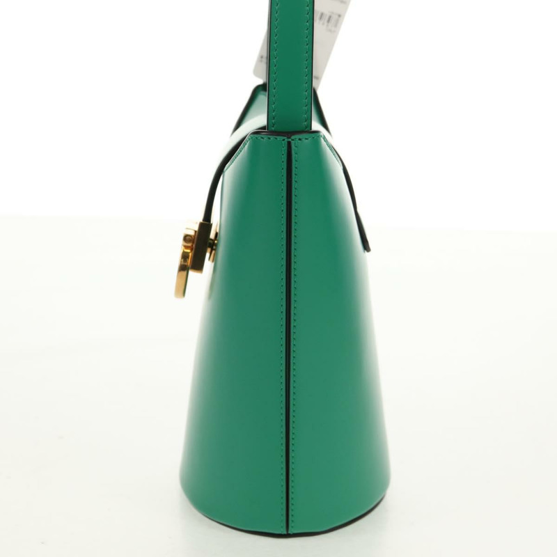 【日本直送】Salvatore Ferragamo Trifoglio Gancini 手提包 皮革 綠金 正品 am10108V-2