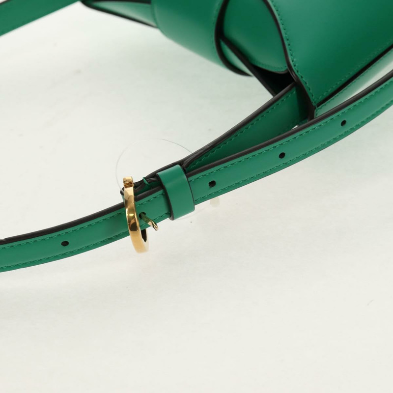 【日本直送】Salvatore Ferragamo Trifoglio Gancini 手提包 皮革 綠金 正品 am10108V-7