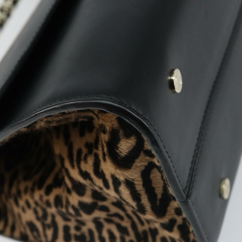 【日本直送】寶格麗黑色金色皮革手提包，正品編號158441-13