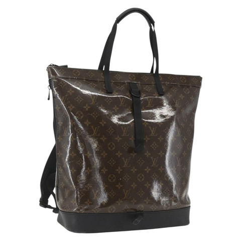 路易威登 Monogram Eclipse Glaze 拉鍊手提背包 M43900 LV 正品 ka965SAV