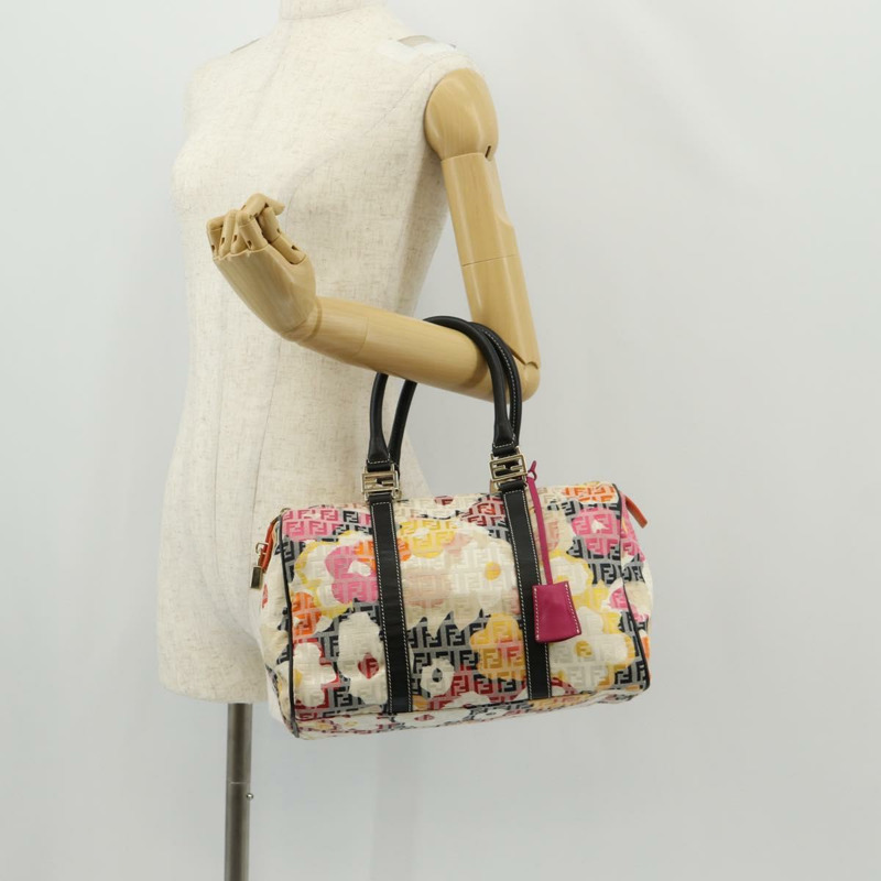 【日本直送】FENDI Zucchino帆布波士頓包 多色金色 正品 158130SAV-22