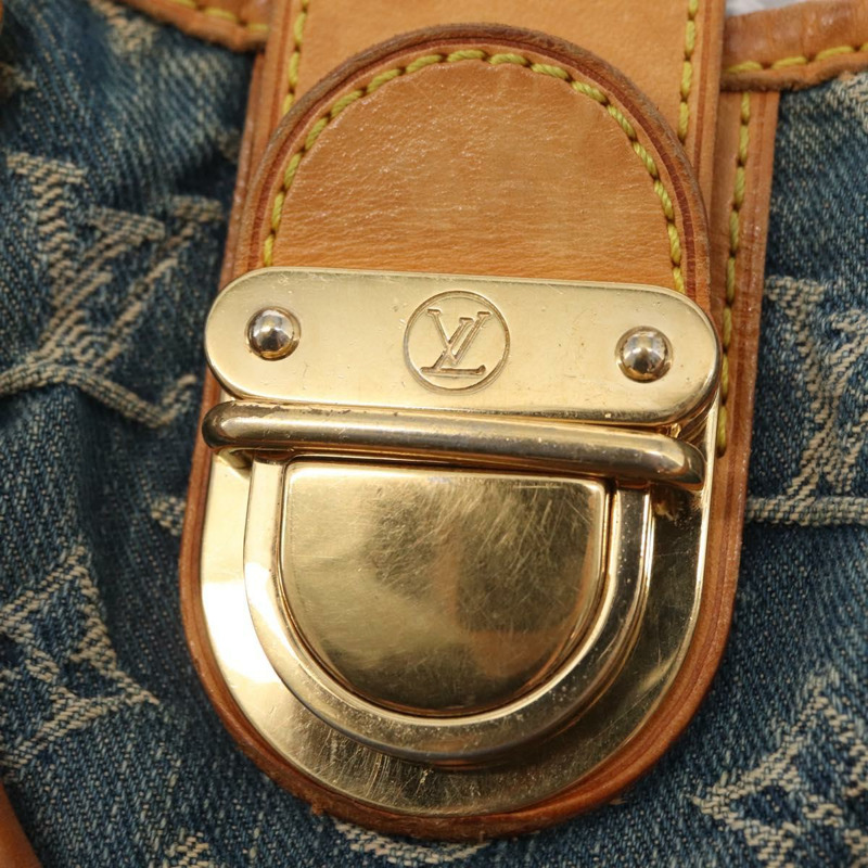 【日本直送】路易威登 Monogram Denim Preity 手提包 藍色 M95020 LV 正品 159703-9