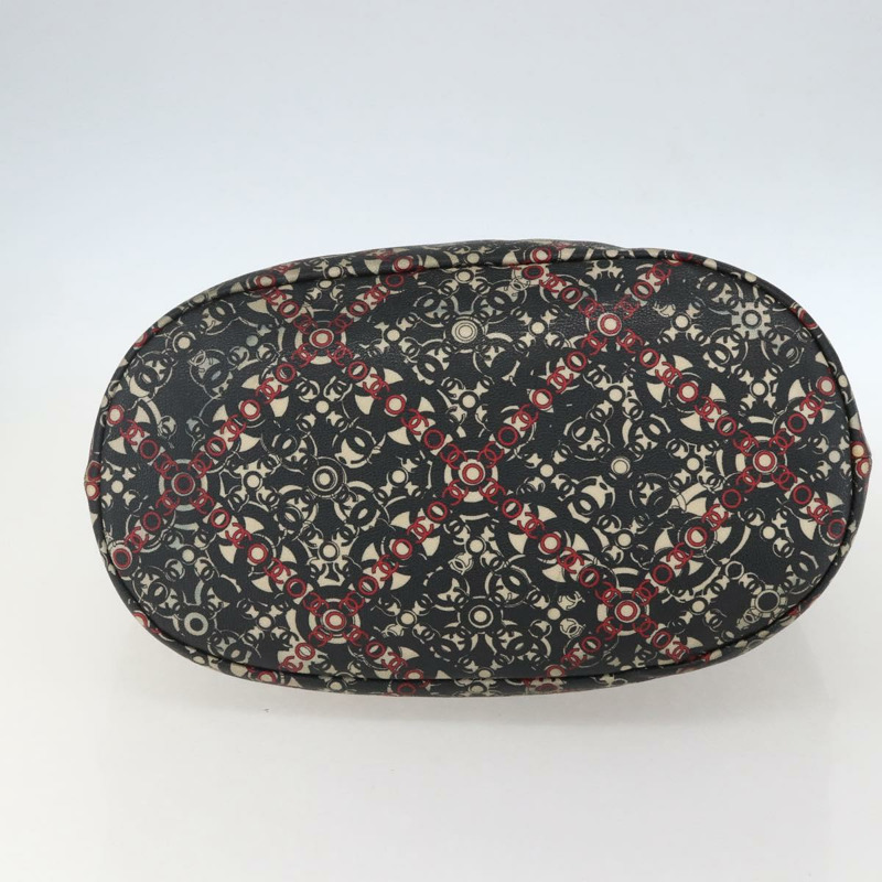 【日本直送】香奈兒 Coco 旅行波士頓包 PVC 帆布 黑色 銀色 CC 標誌 正品 159746-4