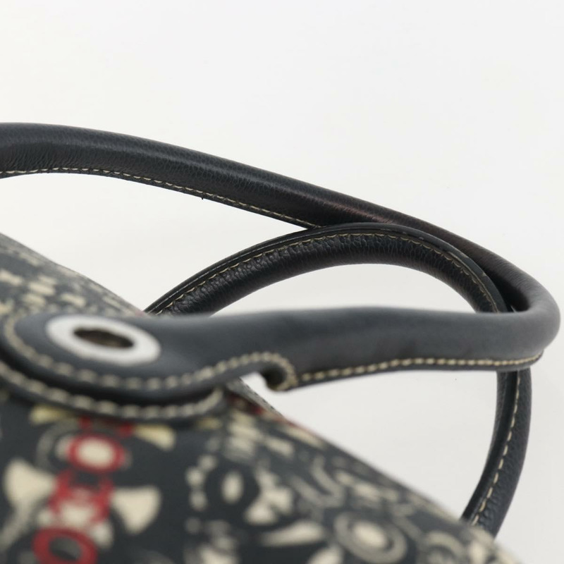 【日本直送】香奈兒 Coco 旅行波士頓包 PVC 帆布 黑色 銀色 CC 標誌 正品 159746-7