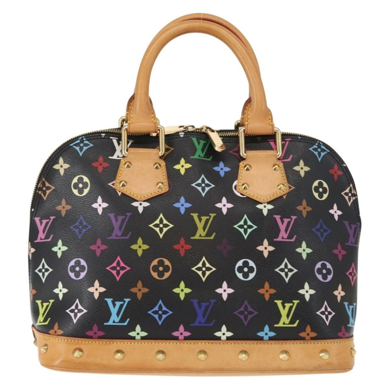 【日本直送】路易威登 Monogram Multicolor Alma 手提包 黑色 M92646 LV 正品 ka920SAV-1