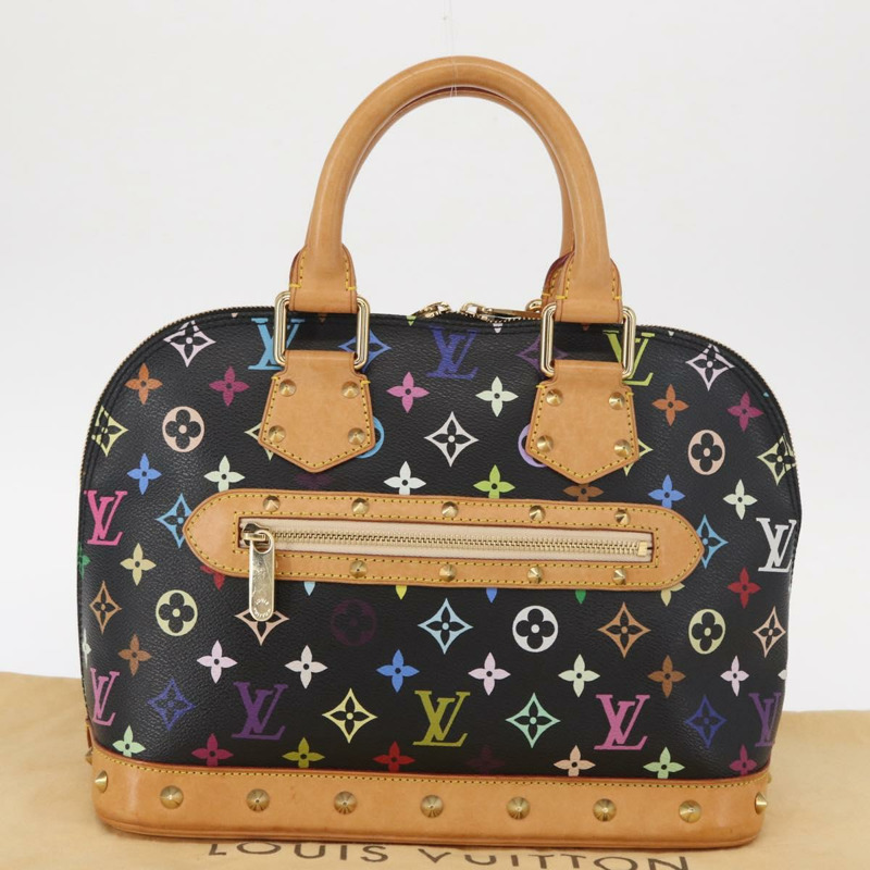 【日本直送】路易威登 Monogram Multicolor Alma 手提包 黑色 M92646 LV 正品 ka920SAV-11