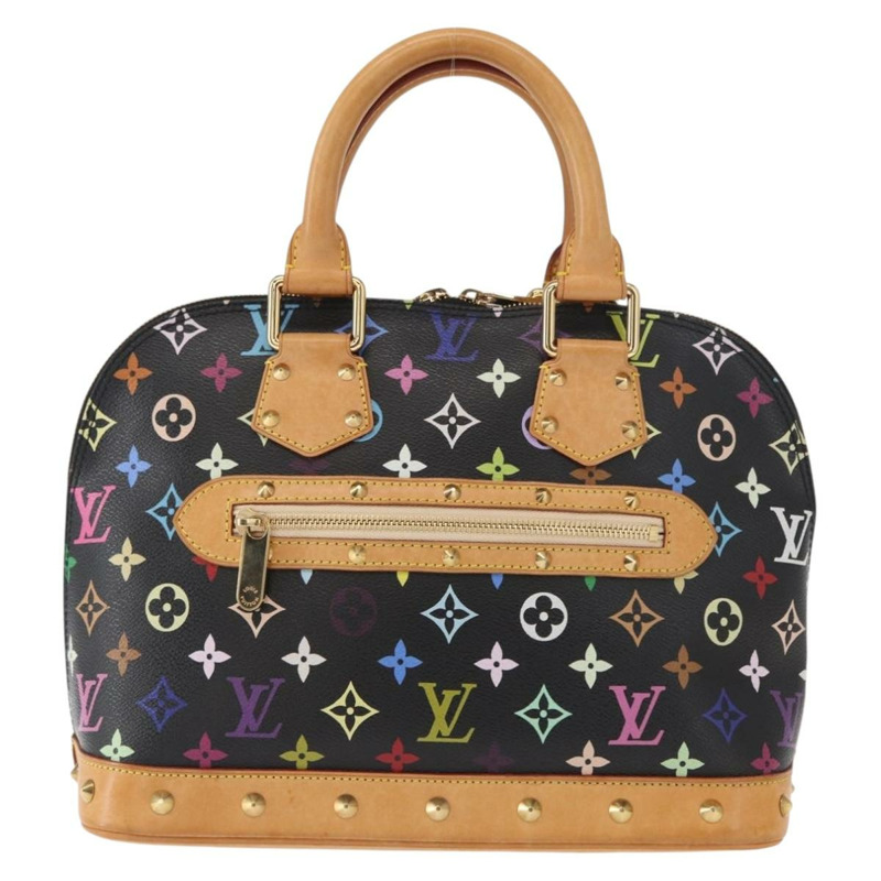 【日本直送】路易威登 Monogram Multicolor Alma 手提包 黑色 M92646 LV 正品 ka920SAV-12