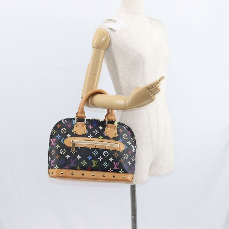 【日本直送】路易威登 Monogram Multicolor Alma 手提包 黑色 M92646 LV 正品 ka920SAV-24