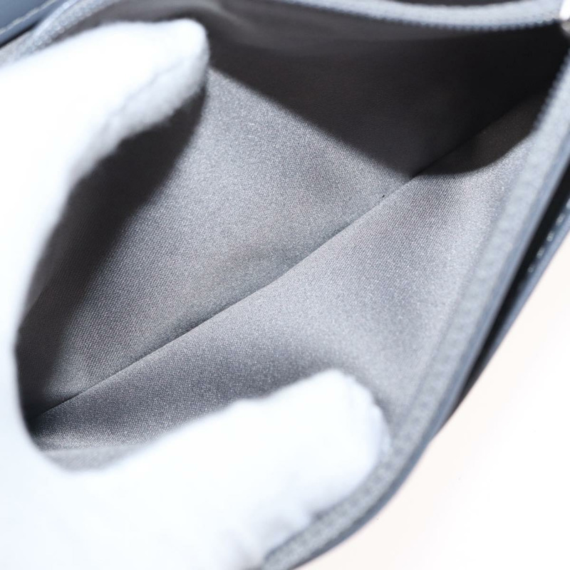 【日本直送】香奈兒山茶花 COCO 標誌鏈條錢包，漆皮材質，灰色，銀色，CC 標誌，正品編號 159748-23