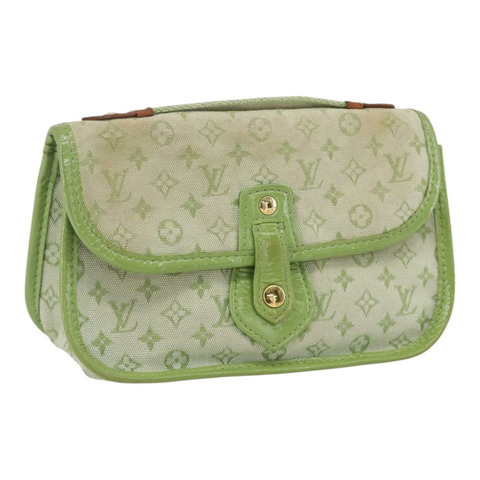路易威登 Monogram Mini Mini Trousse Marie Kate 綠色 M92935 LV Auth 157946