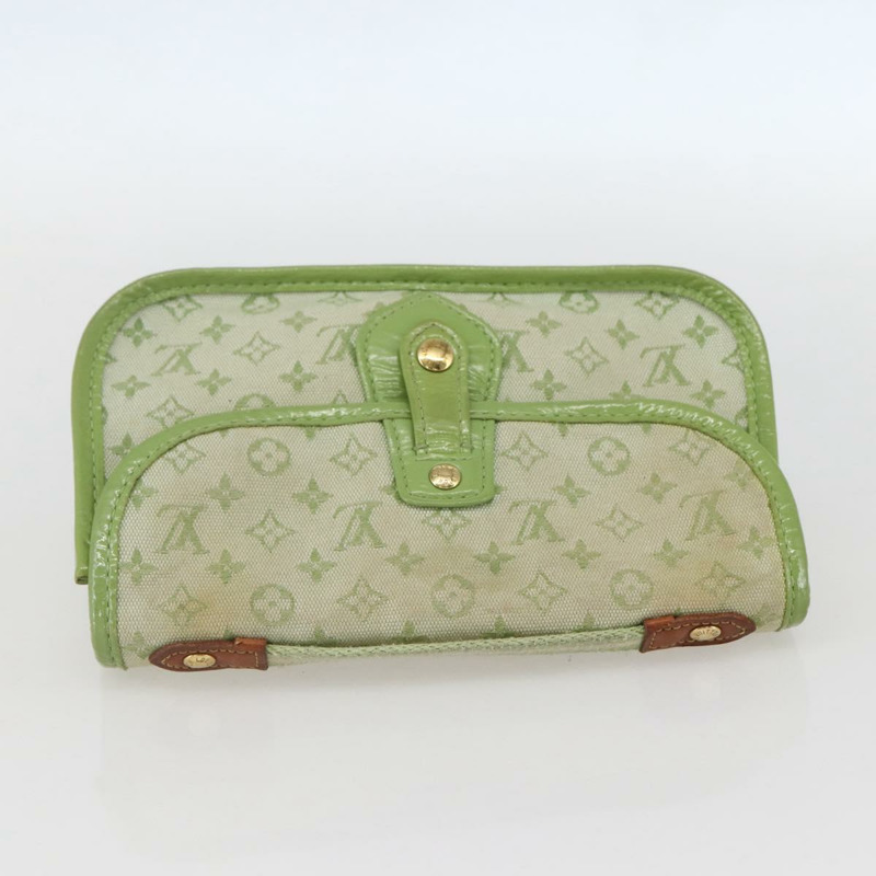 【日本直送】路易威登 Monogram Mini Mini Trousse Marie Kate 綠色 M92935 LV Auth 157946-4