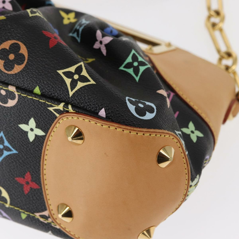 【日本直送】路易威登 Monogram Multicolor Judy PM 兩用包 黑色 M40258 LV 正品 ka897SAV-16