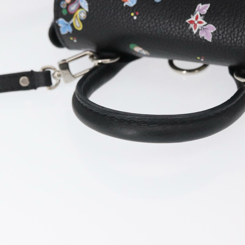 【日本直送】路易威登 (LOUIS VUITTON) 花卉印花 Rock Me 雙肩包，黑色皮革，貨號 M54848，正品，ka827M-6