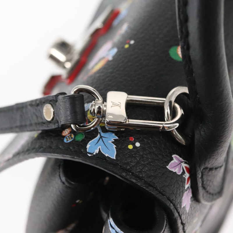 【日本直送】路易威登 (LOUIS VUITTON) 花卉印花 Rock Me 雙肩包，黑色皮革，貨號 M54848，正品，ka827M-19