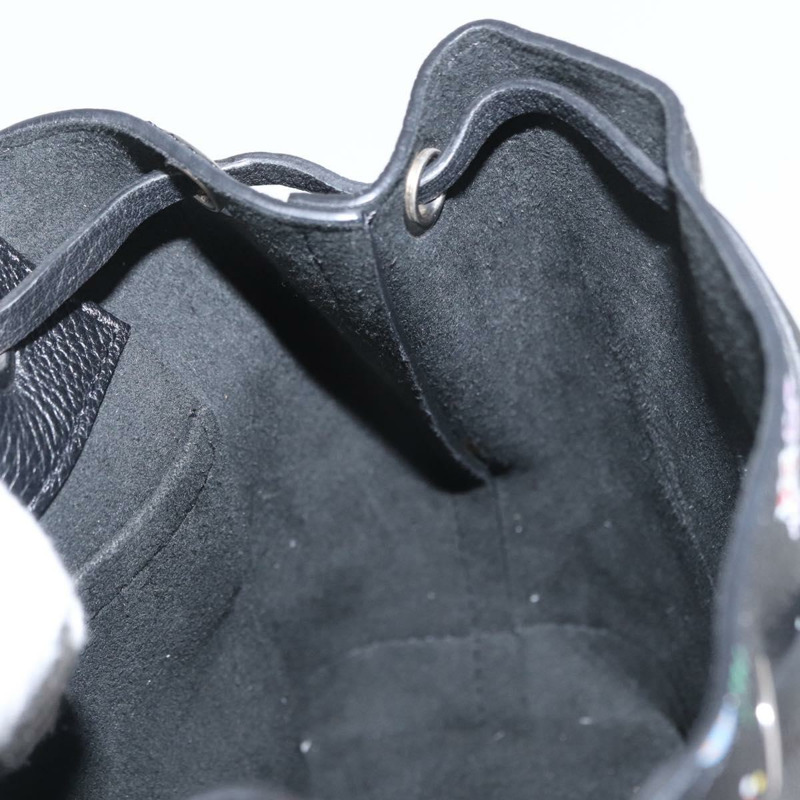 【日本直送】路易威登 (LOUIS VUITTON) 花卉印花 Rock Me 雙肩包，黑色皮革，貨號 M54848，正品，ka827M-25