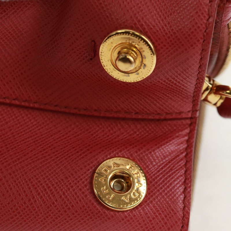 【日本直送】PRADA Galleria 手提包 Safiano 皮革 2way 粉金色配色 Auth 159946-5