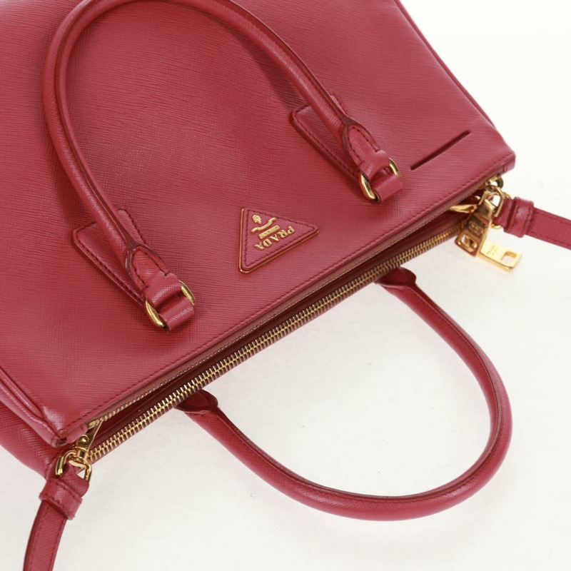 【日本直送】PRADA Galleria 手提包 Safiano 皮革 2way 粉金色配色 Auth 159946-7